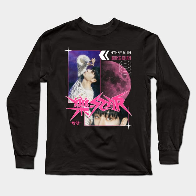 Bang Chan Rock Star Stray Kids Long Sleeve T-Shirt by wennstore